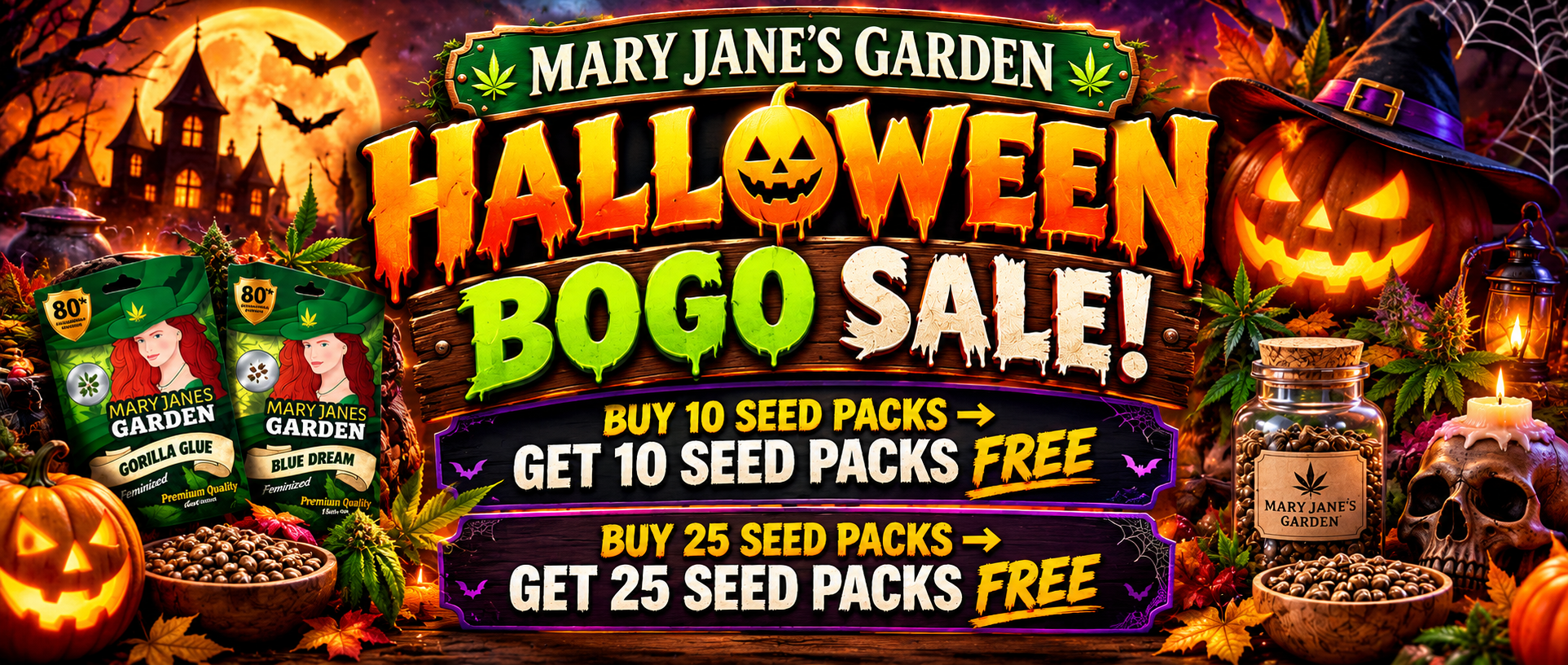 maryjanesgarden - halloween bogo sale